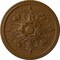 Ekena Millwork Bradford Ceiling Medallion (Fits Canopies up to 6 5/8"), Hand-Painted Smokey Topaz, 32 5/8"OD x 2"P CM32BRSTF - alternate 1